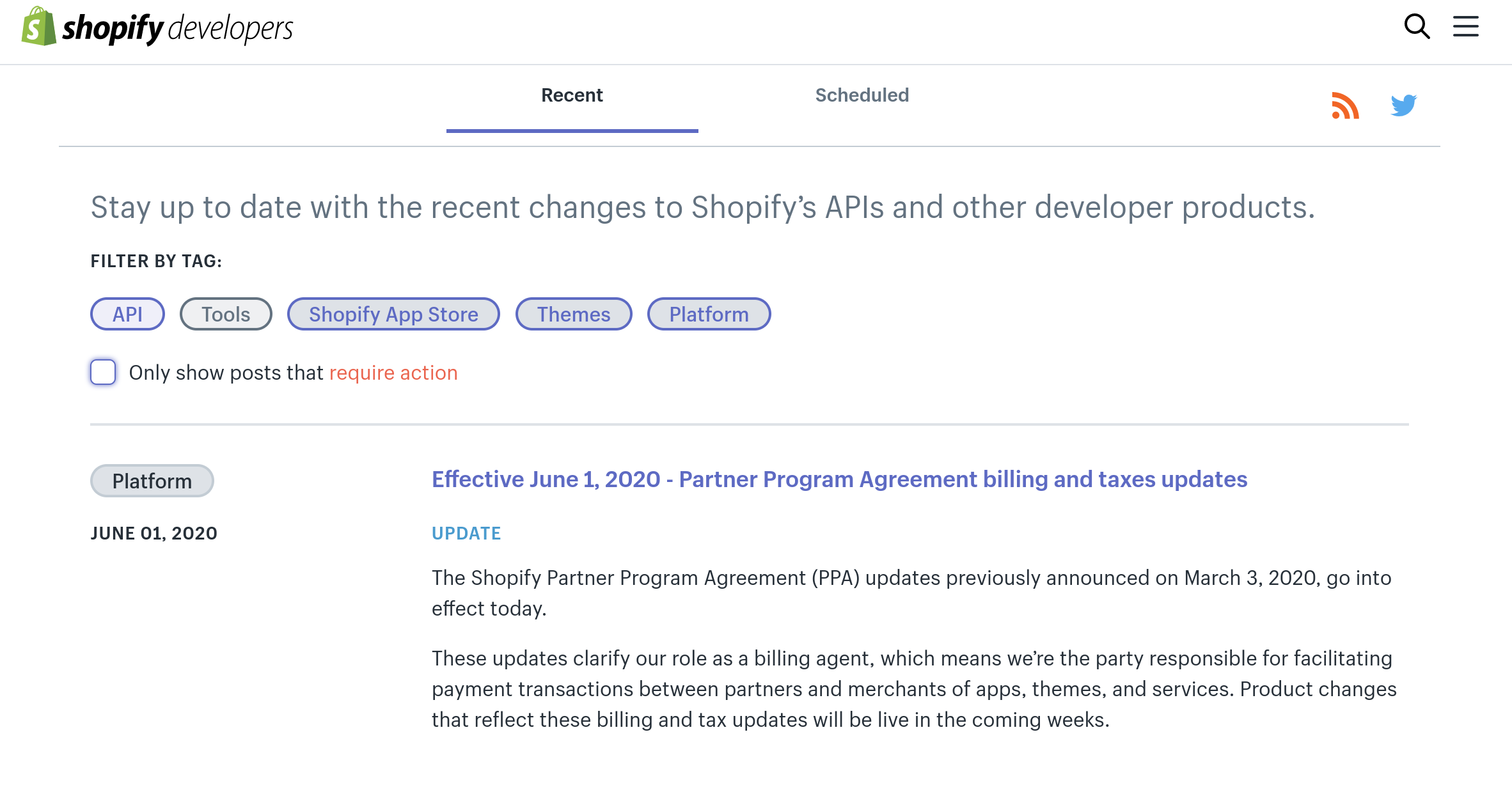 Shopify Developer Release Notes